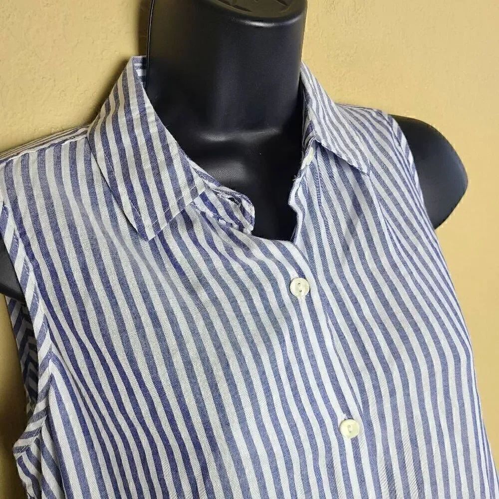 Max Studio Striped Sleeveless Top - Picture 3 of 8